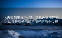 天美密桃果冻mv的一次真实使用体验：从打开到使用顺手所经历的全过程