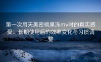 第一次用天美密桃果冻mv时的真实感受：长期使用后的效率变化与习惯调整