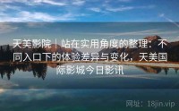 天美影院｜站在实用角度的整理：不同入口下的体验差异与变化，天美国际影城今日影讯