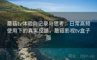 蘑菇tv体验向记录与思考：日常高频使用下的真实反馈，蘑菇影视tv盒子版