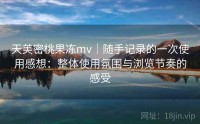 天美密桃果冻mv｜随手记录的一次使用感想：整体使用氛围与浏览节奏的感受