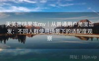 天美密桃果冻mv｜从普通用户角度出发：不同人群使用场景下的适配度观察