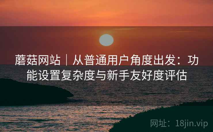 蘑菇网站｜从普通用户角度出发：功能设置复杂度与新手友好度评估