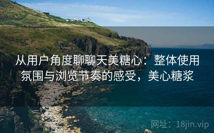 从用户角度聊聊天美糖心：整体使用氛围与浏览节奏的感受，美心糖浆