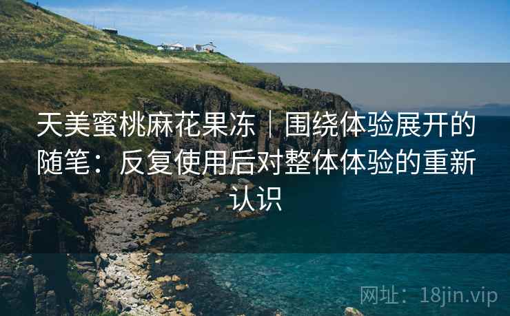 天美蜜桃麻花果冻|围绕体验展开的随笔:反复使用后对整体体验的重新认识 天美蜜桃麻花果冻|围绕体验展开的随笔:反复使用后对整体体验的重新认识