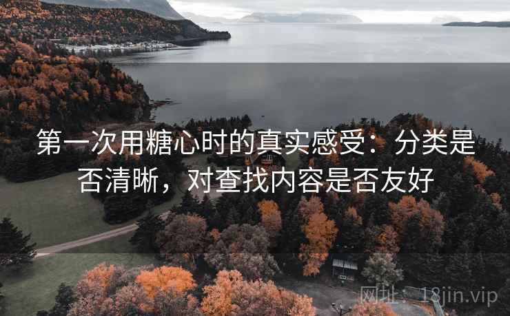 第一次用糖心时的真实感受:分类是否清晰,对查找内容是否友好 第一次用糖心时的真实感受:分类是否清晰,对查找内容是否友好