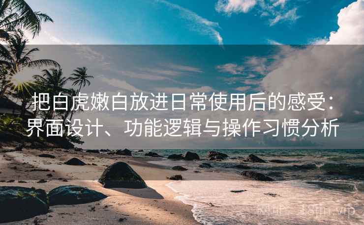 把白虎嫩白放进日常使用后的感受:界面设计、功能逻辑与操作习惯分析 把白虎嫩白放进日常使用后的感受:界面设计、功能逻辑与操作习惯分析
